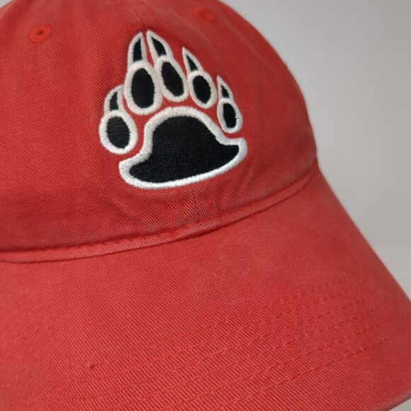 Bear Paw Slideback Hat Red OSFA Adjustable Embroidered Pacific Headwear - Picture 5 of 9